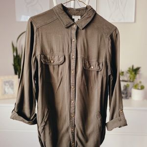 DYNAMITE Khaki/Olive Green Blouse